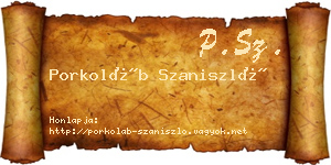 Porkoláb Szaniszló névjegykártya